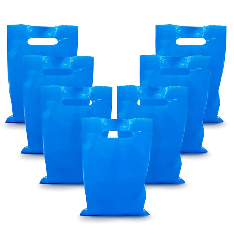 TOSPARTY 40PCS Blue Plastic Gift Bags Candy Bags Die Cut Plastic Bags are Sturdy Party Assorted Plastic Candy Bag Gift Bag - Image 1